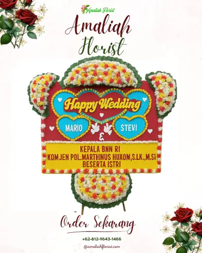 Karangan Papan Bunga Pernikahan di Tanah Sirah Piai Nan Xx